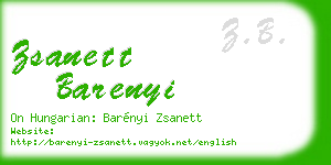zsanett barenyi business card