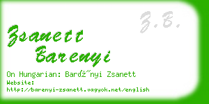 zsanett barenyi business card